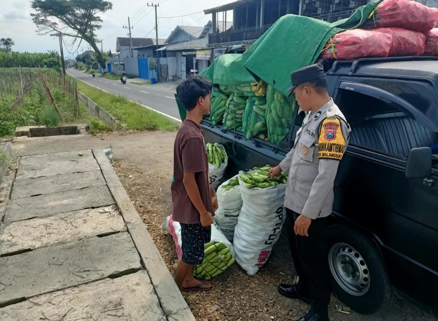 Polres Malang Ikut Jaga Stabilitas Pangan, Bhabinkamtibmas Kawal Petani
